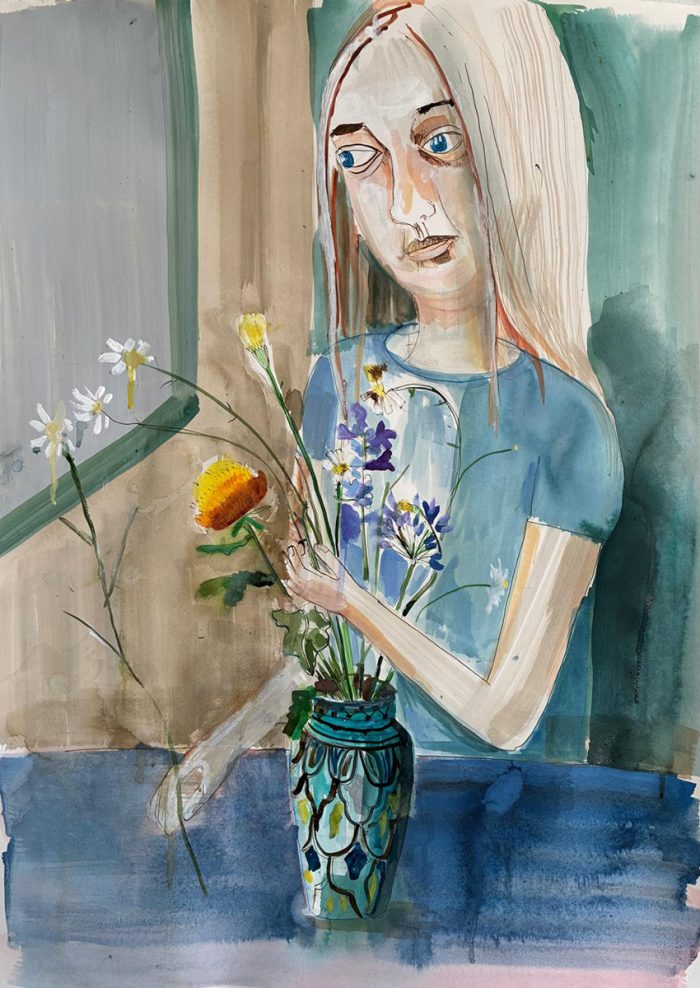 Jantien Jongsma, Kamille, ink on paper, 76 x 57 cm