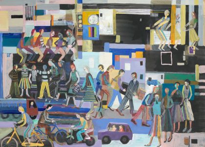 Jantien Jongsma, Transport, 2023, gouache on paper, 70 x 100 cm