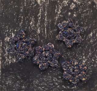 Karin van Dam, Burnt Forest, 2025, pastel, wool on paper, 25,5 x 26,5cm