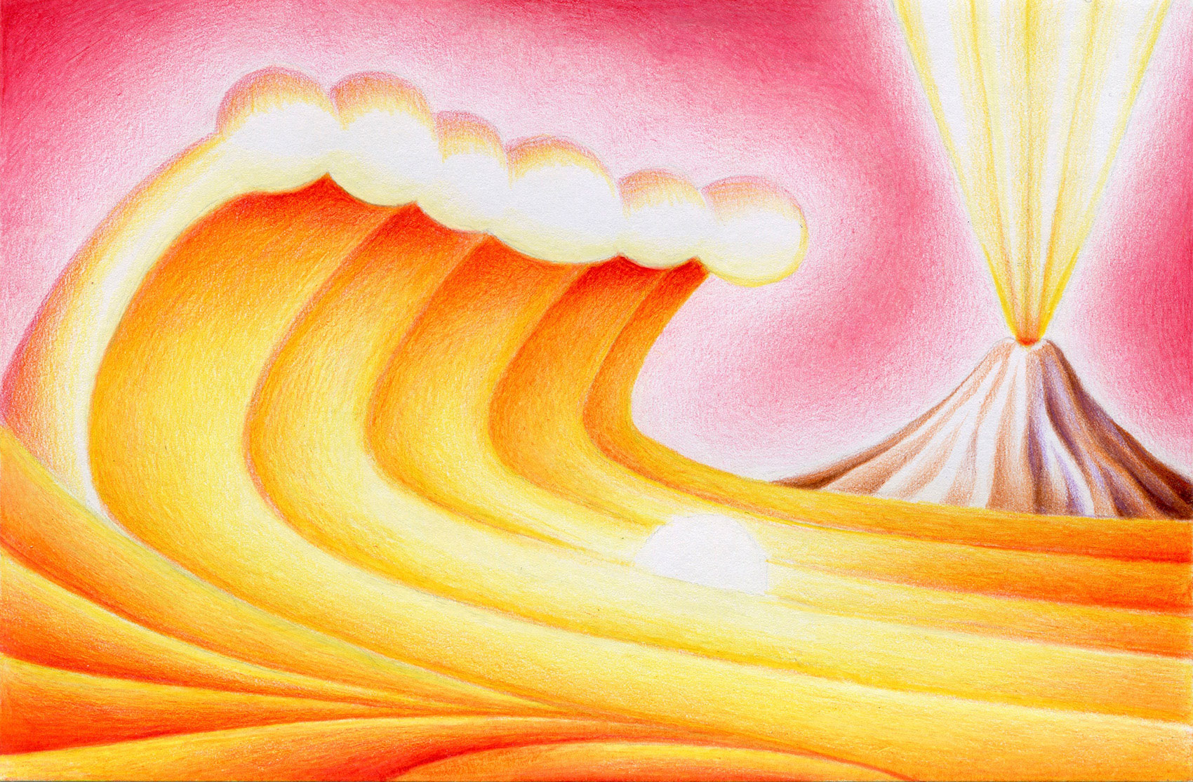 Lisa Blaauwbroek, Japan, 2023, coloured pencil on paper, 10,4x15cm
