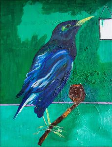 Lotte van Lieshout, Mirror, 2023, oilpaint on linen, 40x30cm