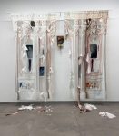 Marjolijn van der Meij, Folly, 2025, print on nylon, oil paint on paper, 230 x 280 cm
