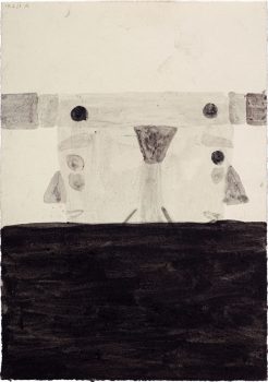 Martin Assig, Doppelmensch, 2023, ink on paper, 22,5 x 15,2 cm