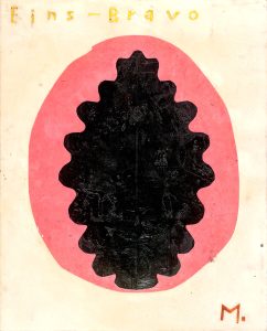 Martin Assig, Seelen, #024 (eins-bravo), 2020, cut out gouache, wax on paper, 30,5 x 25 cm