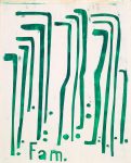 Martin Assig, Seelen, #14 (Fam.), 2020, cut out gouache, wax on paper, 30,5 x 25 cm