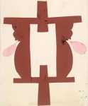 Martin Assig, Seelen, #66, 2020, cut out goauche, wax on paper, 30,5 x 25 cm