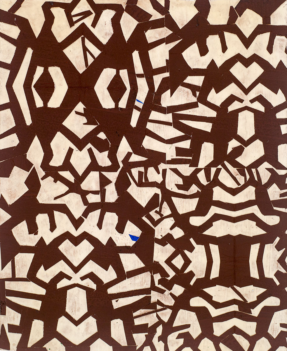 Martin Assig, Seelen, #79, 2020, cut out, gouache, wax on paper, 30,5 x 25 cm