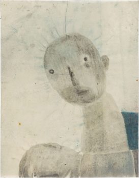 Martin Assig, St. Paul #1050, 2022, tempera, wax on paper, 39,3 x 
 30,5 cm