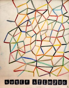 Martin Assig, St.Paul, #760 (Guter Atemzug), 2019, tempera, wax on paper, 39,3 x 30,5 cm