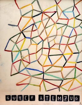 Martin Assig, St.Paul, #760 (Guter Atemzug), 2019, tempera, wax on paper, 39,3 x 30,5 cm