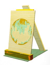 Martin Fenne. Eine Komoedie mit Schwefelgeruch, 2015, satin piping, 180 x 140 x 2 cm