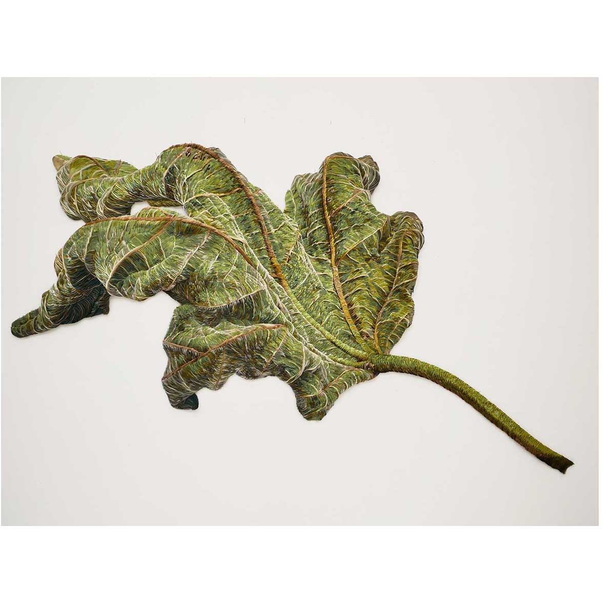 Martin Fenne Fig Leaf, 2026, satin piping, 90 x 140 x 3 cm