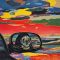 Moritz Schleime, Rearview Mirror, 2022, olieverf en lak op doek, 90 × 60 cm