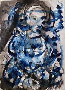 Nour-Eddine Jarram, 2022, no title (naar Hollandse meesters), watercolour on paper, 29,7 x 21 cm