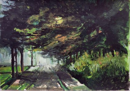 Nour-Eddine Jarram, 2024, no title (Usselo), watercolour on paper, 21 x 29,7 cm
