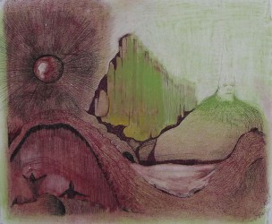 Nour-Eddine Jarram. No title, 2011, pastel on paper, 50 x 60 cm