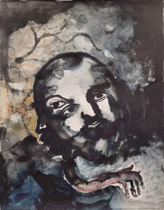 Nour-Eddine Jarram, no title, 2024, watercolour on paper, 150 x 116 cm