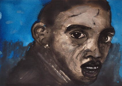 Nour-Eddine Jarram, no title, 2026, watercolour on paper, 21 x 29,7 cm