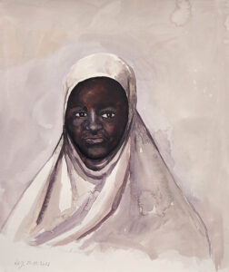 Nour-Eddine Jarram, no title, 2025, watercolour on paper, 65 x 50 cm