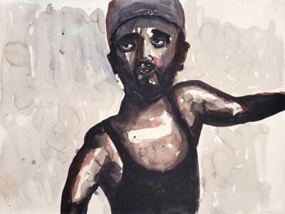 Nour-Eddine Jarram, no title (Ceuta), 2026, watercolour on paper, 119,5 x 150 cm
