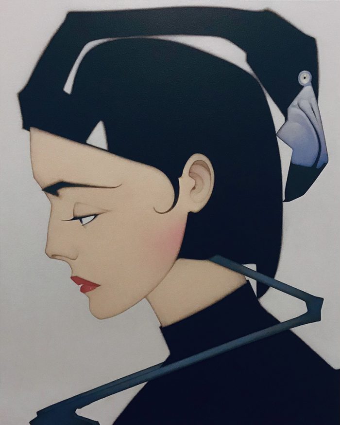 Peter Vos, Tête Noire, 2021 oilpaint on linen 100 x 80 cm