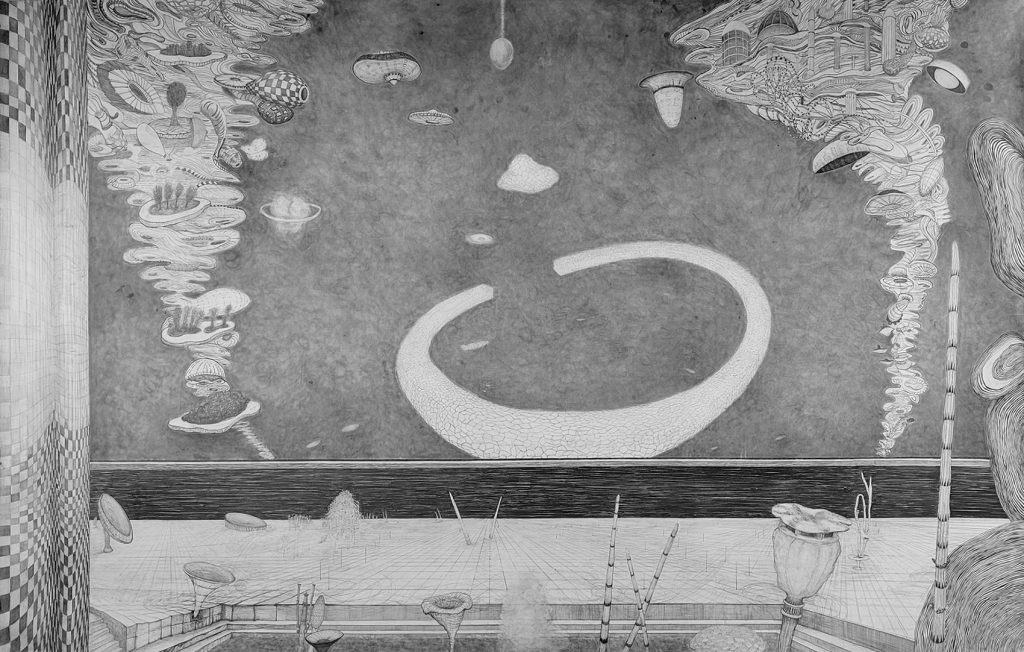 Robbie-Cornelissen-Architectural-Visions-2024-pencil-graphite-on-paper-240x380cm Robbie Cornelissen, Architectural Visions, 2024, pencil, graphite on paper, 240 x 380 cm