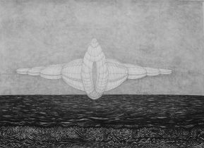 Robbie Cornelissen, Fly, 2024, charcoal, graphite on paper, 150 x 210 cm