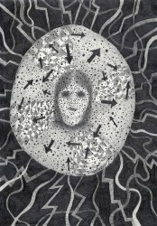 Sebastiaan Schlicher. Dragonaut (Bad Seed), 2012, pencil on paper, 30 x 21 cm