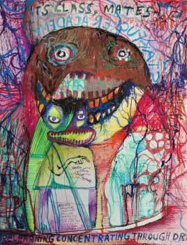 Sebastiaan Schlicher, Loss of Confusion, 2024, mixed media on paper, 40 x 30 cm