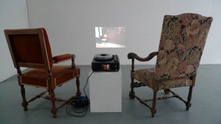 Sibel Horada. Urban Knights, 2010, installation with slide projector