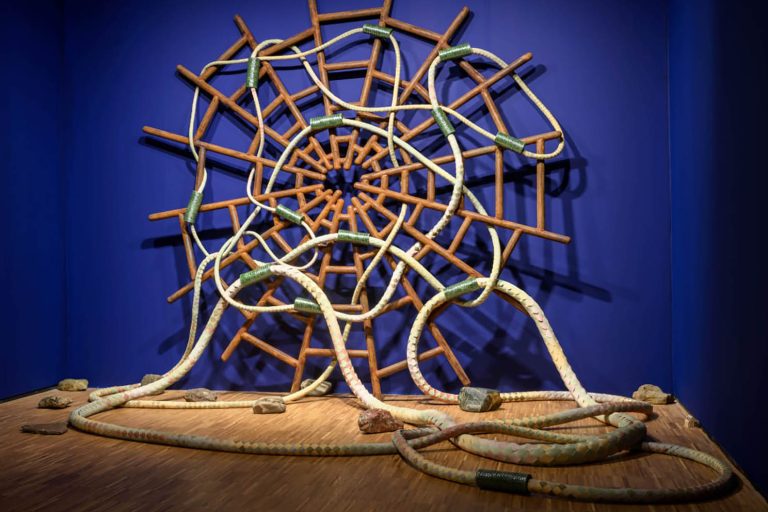 Simone Albers, Snakes and Ladders, 2026, diverse materials, 'Stairway-to..?', Kunsthal Kade, Amersfoort