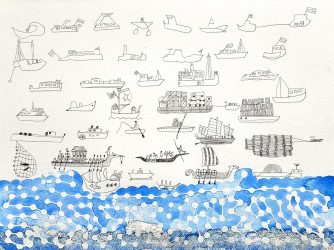 Stan Klamer, no title, 2022, pencil, watercolour on paper, 24 x 32 cm