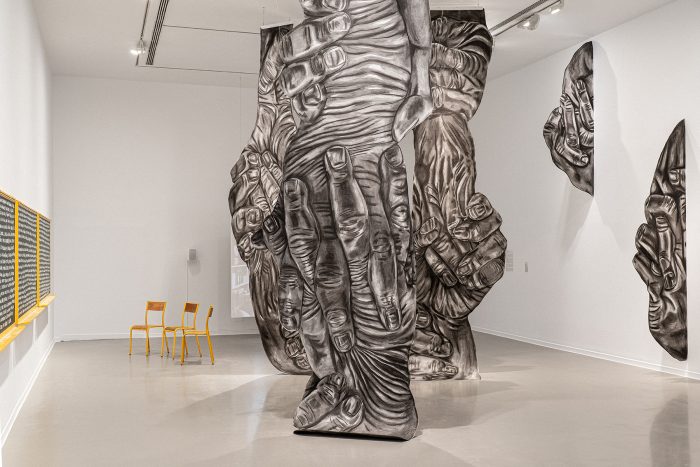 Susanna Inglada, Bosque, 2025, charcoal on paper, dimensions variable, Adonde ira el pajaro que no vuele, La Casa Encendida Madrid, c /Maru Serrano