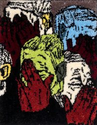 Susanna Inglada, Red Hands, 2022, tufted wool, 56 x 42 cm