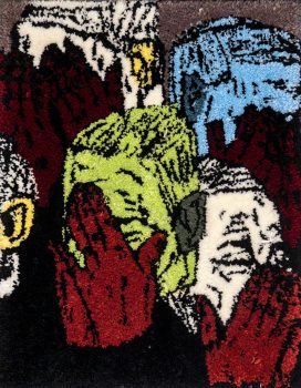 Susanna Inglada, Red Hands, 2022, tufted wool, 56 x 42 cm