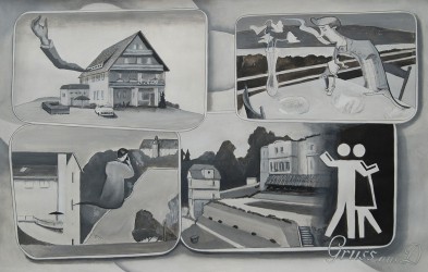 Diederik Gerlach. Schade, 2013, gouache and Indian ink on paper, 57 x 91 cm