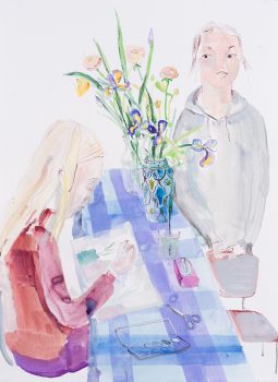 Jantien Jongsma, Iris, 2026, ink on paper, 76 x 56 cm