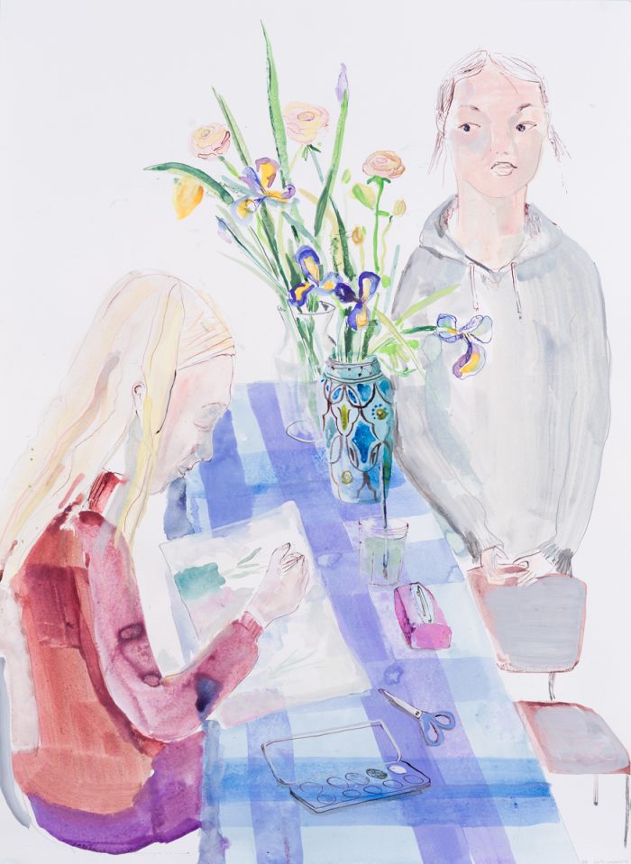 Jantien Jongsma, Iris, 2026, ink on paper, 76 x 56 cm