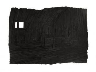 Heidi Linck. The Preparation Room III, 2013, Indian ink on paper, 30 x 40 cm