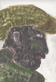 Dirk Zoete, Portrait nr. 115, 2021, coloured chalk, pigment on paper, 46 x 32 cm