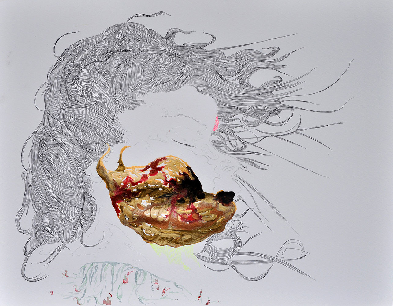 Justin Wijers. without title, 2012, mixed media on paper, 50 x 65 cm