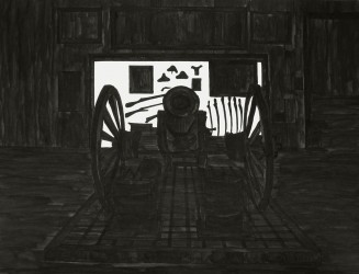 Heidi Linck. Shooting Stars, 2005, indian ink on paper, 26 x 31 cm