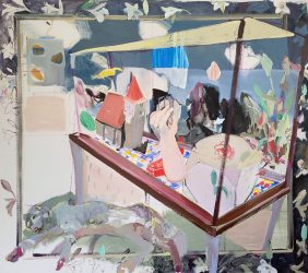 Andrea Freckmann, Die Welt von Gestern, 2024, oilpaint on linen, 160 x 180 cm